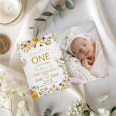 Sweet to Bee One First Birthday Invite 招待状