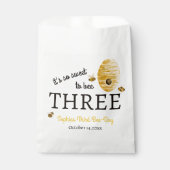 Sweet To Bee Three Third Birthday Bees Honeycomb フェイバーバッグ (正面)