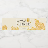 Sweet To Bee Three Third Birthday Bees Honeycomb ペットボトルラベル (シングルラベル)