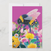 Sweet to Bee Three Whimsical Third Birthday 招待状 (裏面)