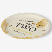 Sweet To Bee Two 2歳の誕生日 はちみつ ハチ ペーパープレート (アングル)
