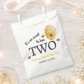 Sweet To Bee Two Second Birthday Bees Honeycomb フェイバーバッグ (クリップ留めされた状態)