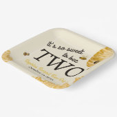 Sweet To Bee Two Second Birthday Bees Honeycomb ペーパープレート (傾斜あり)