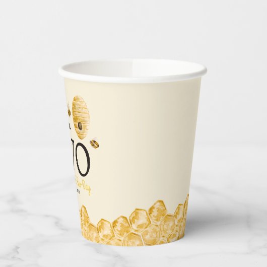 Sweet To Bee Two Second Birthday Bees Honeycomb 紙コップ (左)