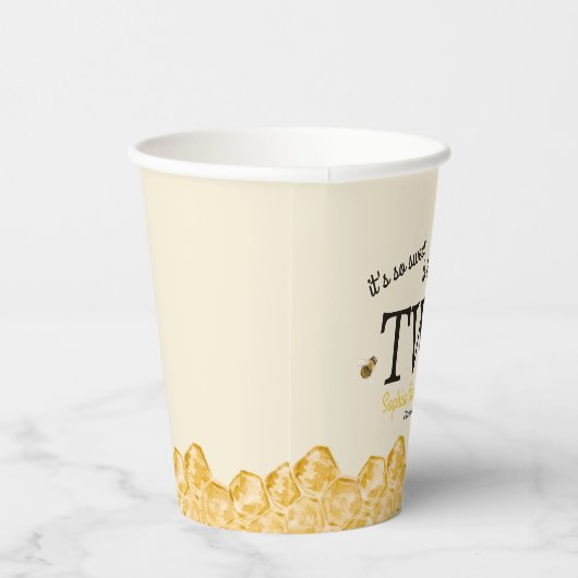 Sweet To Bee Two Second Birthday Bees Honeycomb 紙コップ (右)