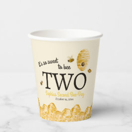 Sweet To Bee Two Second Birthday Bees Honeycomb 紙コップ
