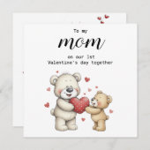 Sweet To My Mom on Our 1st Valentine's Day Togeth シーズンカード (正面/裏面)