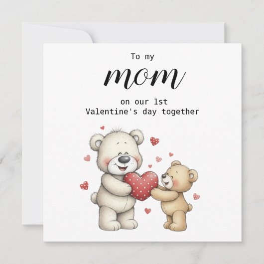 Sweet To My Mom on Our 1st Valentine's Day Togeth シーズンカード (正面)