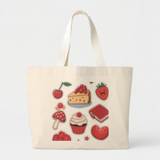 Sweet Tooth Dessert Pattern Tote Bag  ラージトートバッグ
