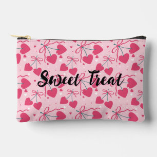 Sweet Treat メイクアップバッグ   かわいいチェリー バレンタインパウ アクセサリーポーチ