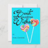 Sweet Treat Kid's Valentine's Day Classroomカード ノートカード (正面)