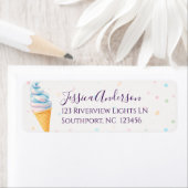 Sweet Treat Pastel Ice Cream Baby Shower Sprinkle ラベル (インサイチュ)