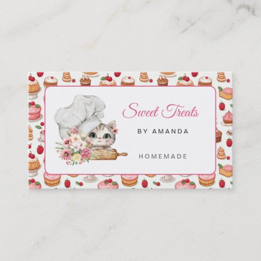 Sweet Treats Bakery Chef Kitten 名刺 (正面)