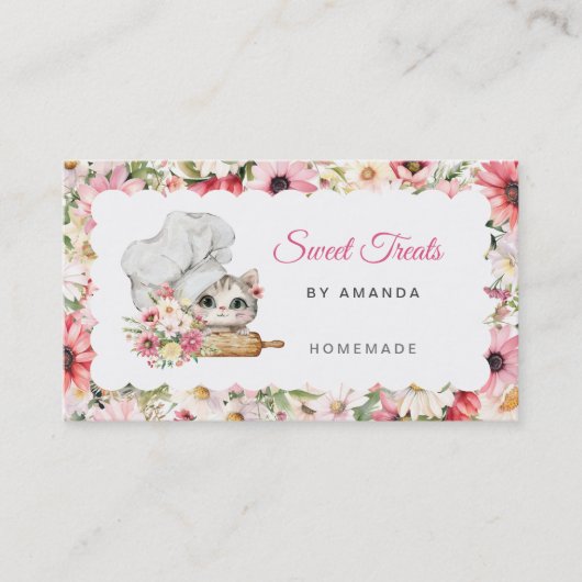 Sweet Treats Bakery Chef Kitten 名刺 (正面)