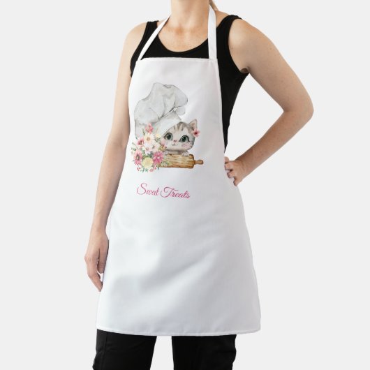 Sweet Treats Bakery Chef's Hat Kitten エプロン (インサイチュ)