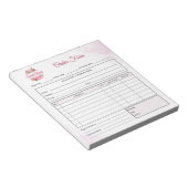 Sweet Treats Bakery Order Form Receipt Invoice ノートパッド (アングル)