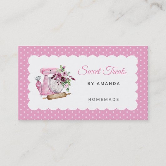 Sweet Treats Bakery Pink 名刺 (正面)