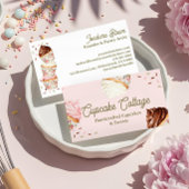 Sweet Treats Cupcakes & Cakes Elegant Floral  名刺