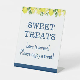Sweet Treats Lemon Bridal Shower Sign 台座サイン