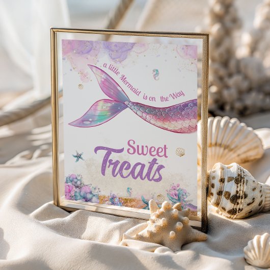 Sweet Treats Mermaid Pastel Ocean Girl ポスター
