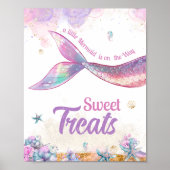 Sweet Treats Mermaid Pastel Ocean Girl ポスター (正面)