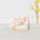 Sweet Tweets Bird Blank Any Occasion Note Card カード (黄色い花)