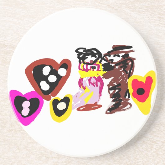 Sweet Valentine day dolls コースター (正面)