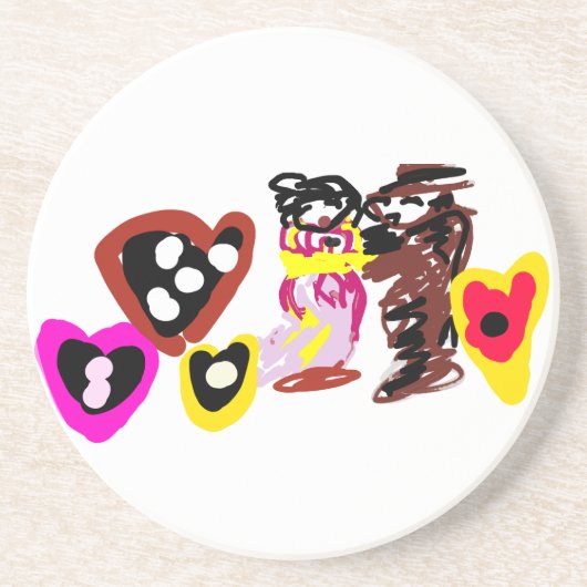 Sweet Valentine day dolls コースター (正面)