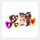 Sweet Valentine day dolls スクエアシール (正面)