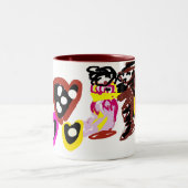 Sweet Valentine day dolls ツートーンマグカップ (中央)
