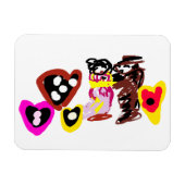 Sweet Valentine day dolls マグネット (横)