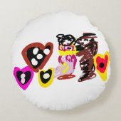 Sweet Valentine day dolls ラウンドクッション (裏面)