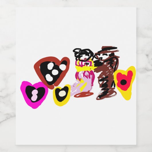 Sweet Valentine day dolls ワインラベル (シングルラベル)