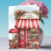 Sweet Valentine Flower Shop Personalized カード