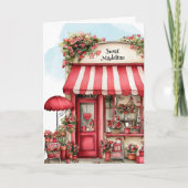 Sweet Valentine Flower Shop Personalized カード (正面)