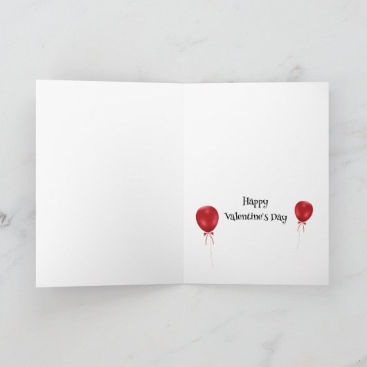 Sweet Valentine Flower Shop Personalized カード (内部)