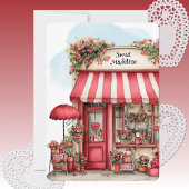 Sweet Valentine Flower Shop Personalized Flat シーズンカード