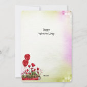 Sweet Valentine Flower Shop Personalized Flat シーズンカード (裏面)