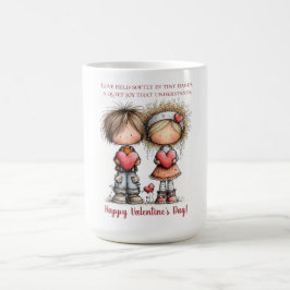 Sweet Valentine Friends – Whimsical Kids  コーヒーマグカップ