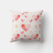 Sweet Valentine Heart Pattern with Golden Glitter クッション (裏面)