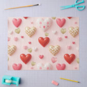 Sweet Valentine Hearts Blush Pink tissue paper 薄葉紙 (クラフト)