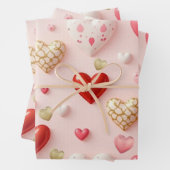 Sweet Valentine Hearts Blush Pink wrapping paper ラッピングペーパーシート (インサイチュ)