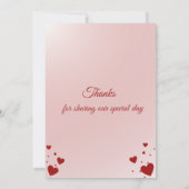 Sweet Valentine’s Birthday Invite – 1st Birthday 招待状 (裏面)