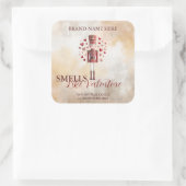 Sweet Valentine’s Day Nutcracker Love Candle Label スクエアシール (バッグ)