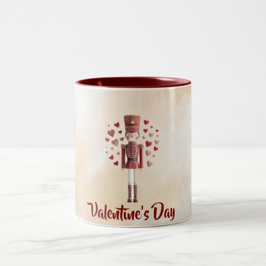 Sweet Valentine’s Day Nutcracker Love Coffee Mug ツートーンマグカップ (中央)