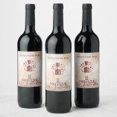 Sweet Valentine’s Day Nutcracker Love Wine Labels ワインラベル (ボトル)