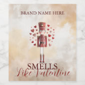 Sweet Valentine’s Day Nutcracker Love Wine Labels ワインラベル (シングルラベル)