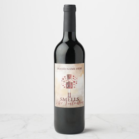 Sweet Valentine’s Day Nutcracker Love Wine Labels ワインラベル (正面)
