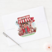 Sweet Valentine Shop カップルモノグラム ラウンドシール (封筒)