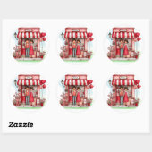 Sweet Valentine Shop カップルモノグラム ラウンドシール (シート)